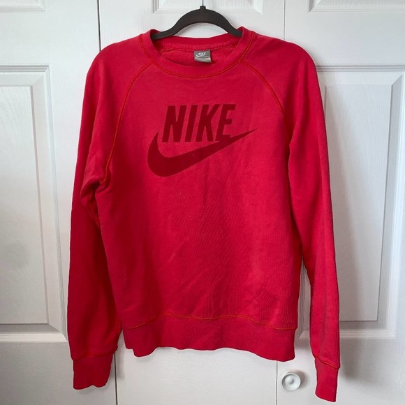 Nike Sweaters - Nike Red Logo Crewneck Sweater Small